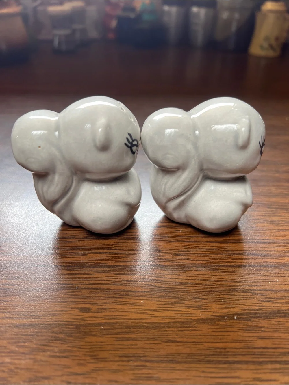 Vintage Ceramic Squirrel Salt and Pepper Shakers